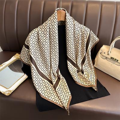 90 cm Reise-Sonnenschutz, vielseitiger großer quadratischer Schal, Schal, Kopftuch, Nackenschutz, Schal-Dekoration für alle Jahreszeiten