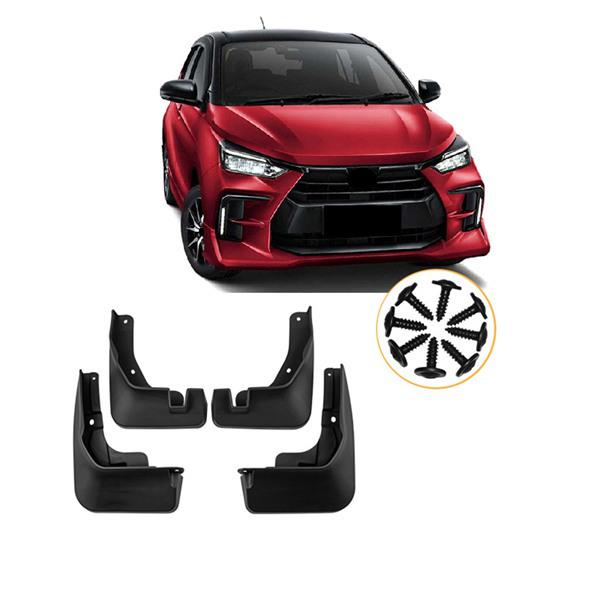 Set of Black Plastic Car Mud Flaps for Toyota Wigo Agya 202