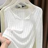 Women's Ribbed Knit Top Slim-Fit Long-Sleeve V-Neck Base Layer