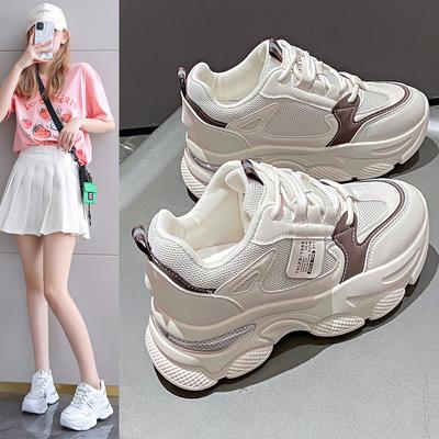 Mesh Breathable Platform Dad Shoes Women's New Spring and Summer Height Increasing Feet Smaller Casual Women's Sports Shoes