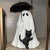 Cute Halloween Ghost Resin Figurine Mini Statue Spooky Adorable Shape Decor for Halloween Ghost Decor