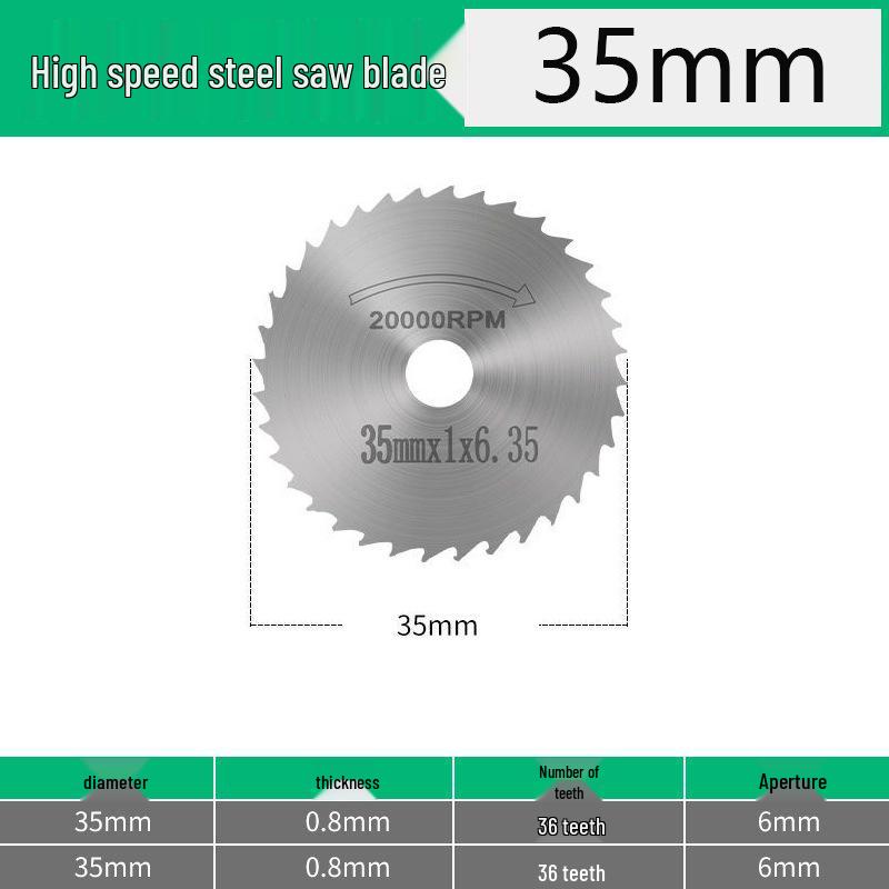 Mini High-Speed Steel Saw Blade for Wood, Plastic, and PVC - Fits Electric Grinders and Hand Drills