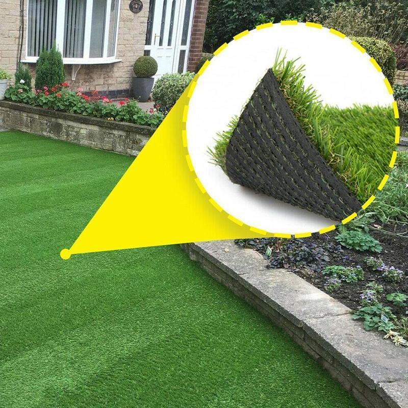 Artificial Turf Synthetic Grass Lawn Custom Size, Green Fake Grass Rug Indoor Outdoor Pet Turf, Artificial Grass for Dog