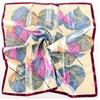 90x90cm Women Silk Scarf Small Satin Square Print Wrap Foulard Femme Handkerchief Bandana Neck Hair Skinny Tie Scarves Shawl