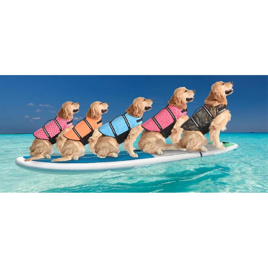 Safety Dog Life Jacket Summer Printed Pet Dog Life Vest Swimming Wear Safety Clothes Outdoor Puppy Big Dog Clothing Vest XXS-XXL