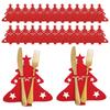 20/2pcs Christmas Cutlery Holders Xmas Tree Shaped Knife Fork Spoon Holder Bags Tableware Pockets Organizer Bag Party Home Decor