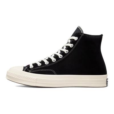 Beyond Retro X Chuck Taylor All Star 1970s High-Top Canvas Shoes for Men and Women In Black and Red
