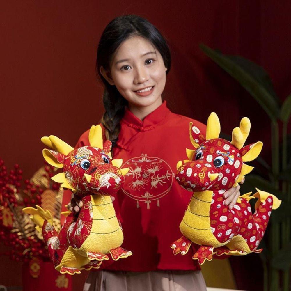 Chinese Dragon Zodiac Dragon Stuffed  Toys Cartoon Chinese Dragon Mascot  Children