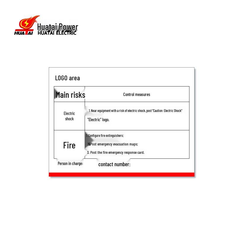 HUATAI HT-FSN-B06 Power Hazard Control Acrylic Sign