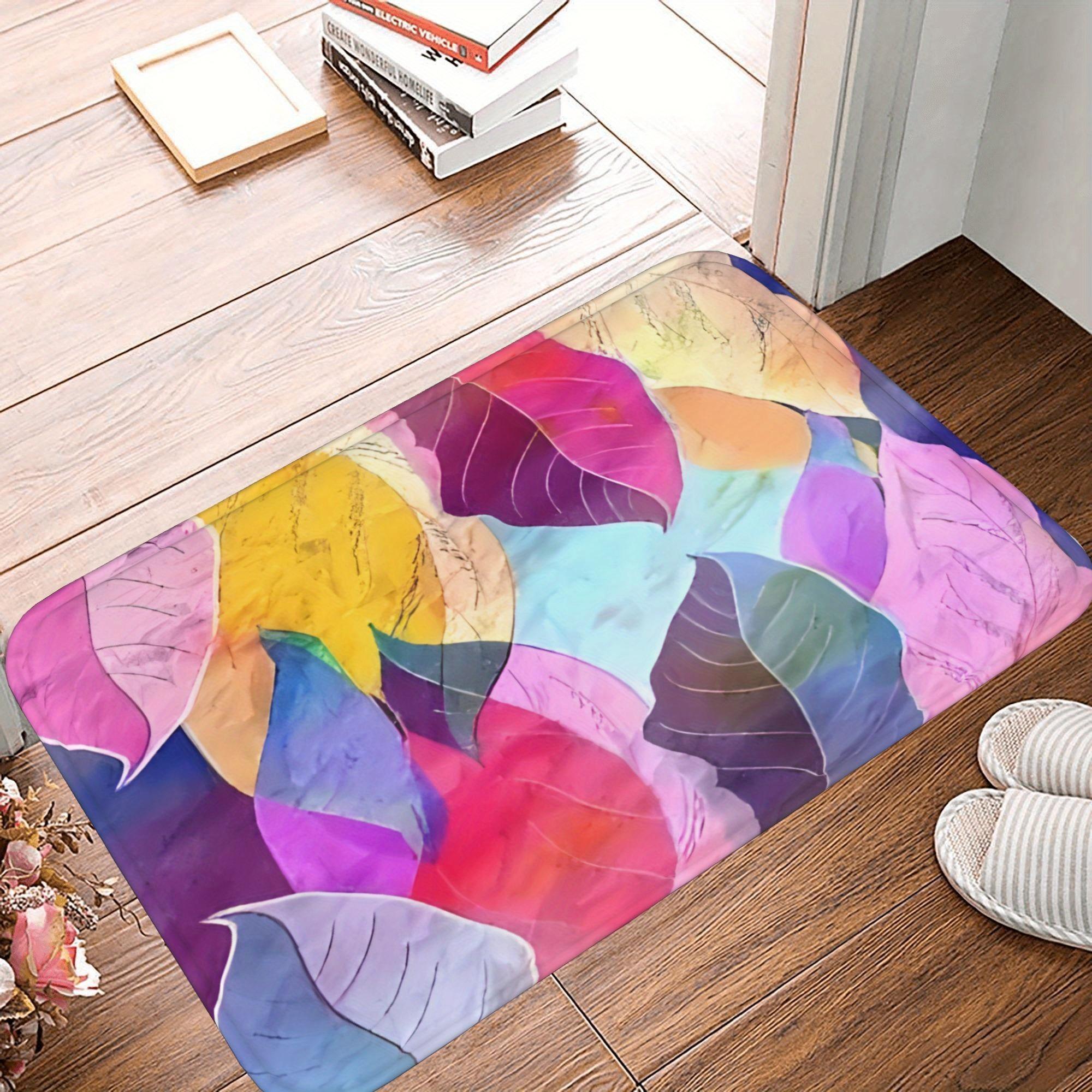 

1PC Playful Pet Punk pattern Kitchen Rug Non-Slip Door Mat Pop design Bathroom Rug Bath Mat Carpet for Home Sink Laundry Decor 40cm x 60cm