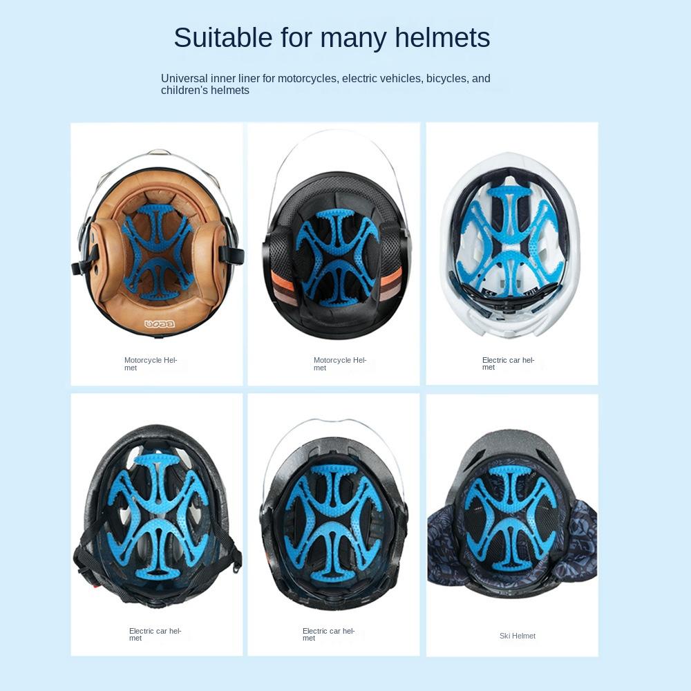 Flexibles Helm-Anti-Verformungs-Innenpolster aus Silikon, belüftetes Helm-Innenpolster, Helmpolster, Motorrad-Fahrradhelm-Zubehör