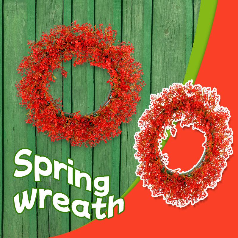 Simulation Flower Port Love Spring Wreath Outdoor Courtyard Door Hanging Decorative Shooting Props