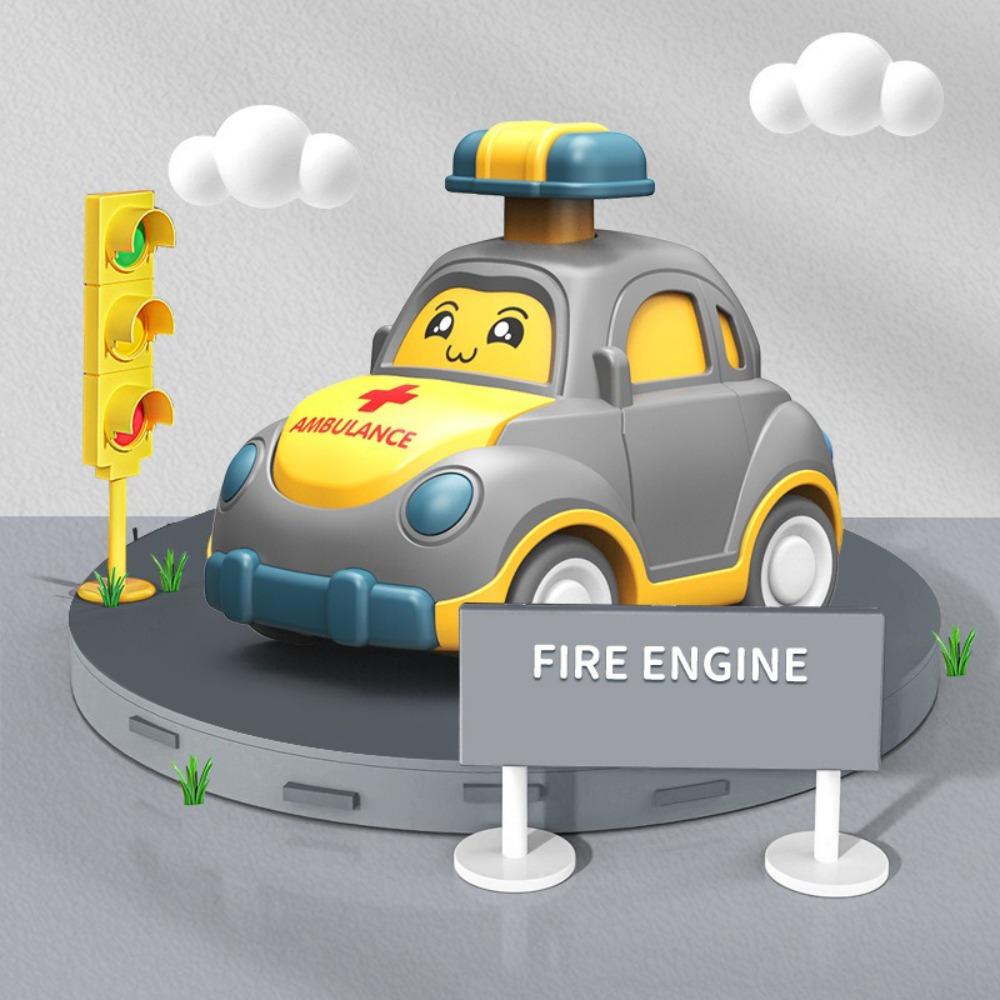 

Pull Back Mechanism Baby Cartoon Toy Car Plastic Inertia Pull Back Cars Boys Style 4