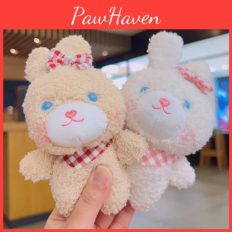 Teddy Bunny Plush Doll Soft Keychain For Collectible Gifts And Backpack Decor
