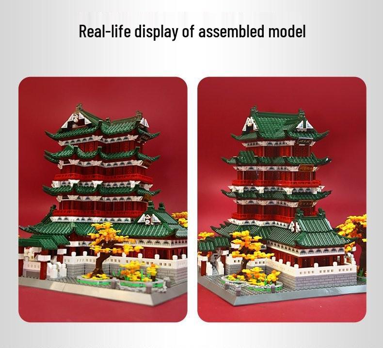 Wange Bricks 7212 Chinese Tengwang Pavilion Building Set Toy for Kids