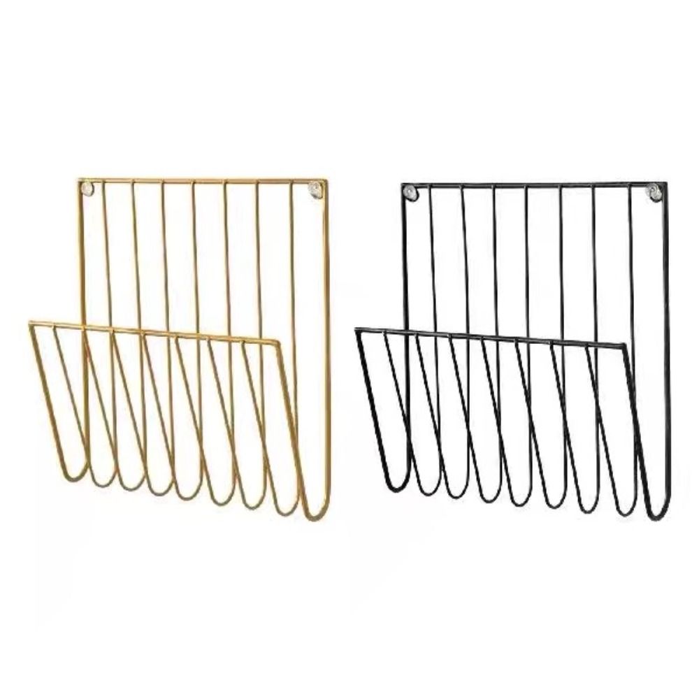 Metal Wall Files Folder Iron Wire Door Hanging Organizers Book Newspaper Storage Rack  For Home