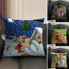 AAsterix And Obelix Cartoon Cushion Cover Natural Linen Organic Fabric DoubleSided Printing Sofa Home Decor Gift Pillow Case