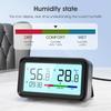 Sensor de Temperatura e Umidade WiFi Tuya com Tela Retroiluminada Hygrometer Termômetro Smart Life Suporta Alexa Google Home