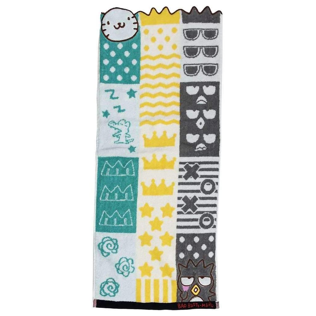 Marushin Face 34 x Sanrio Chambre 3005054000 Towel, Approx. 80cm, Badtz-Maru, Badtz-Maru,