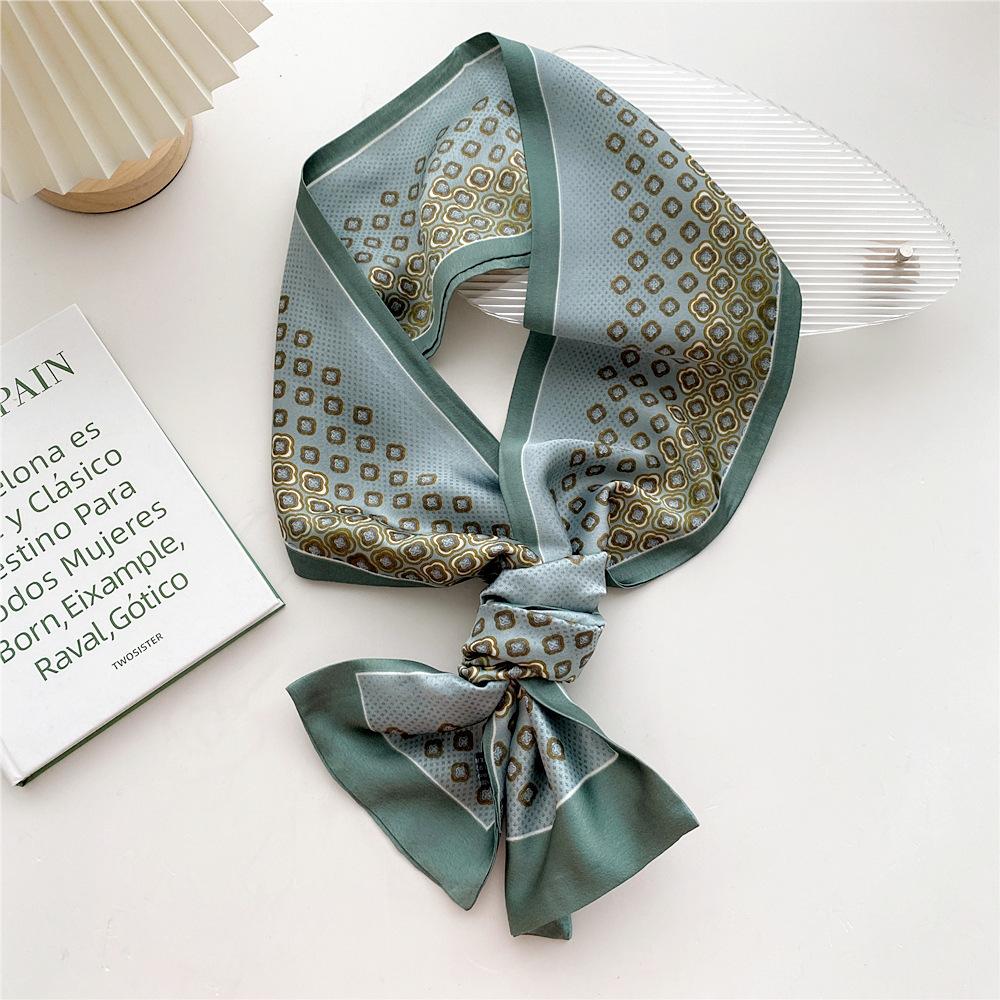 

Новые шарфы Шелковые шарфы Женские весенние и осенние длинные декоративные профессиональные шарфы Летние тонкие стили в сочетании с рубашками Стильные 14*145cm