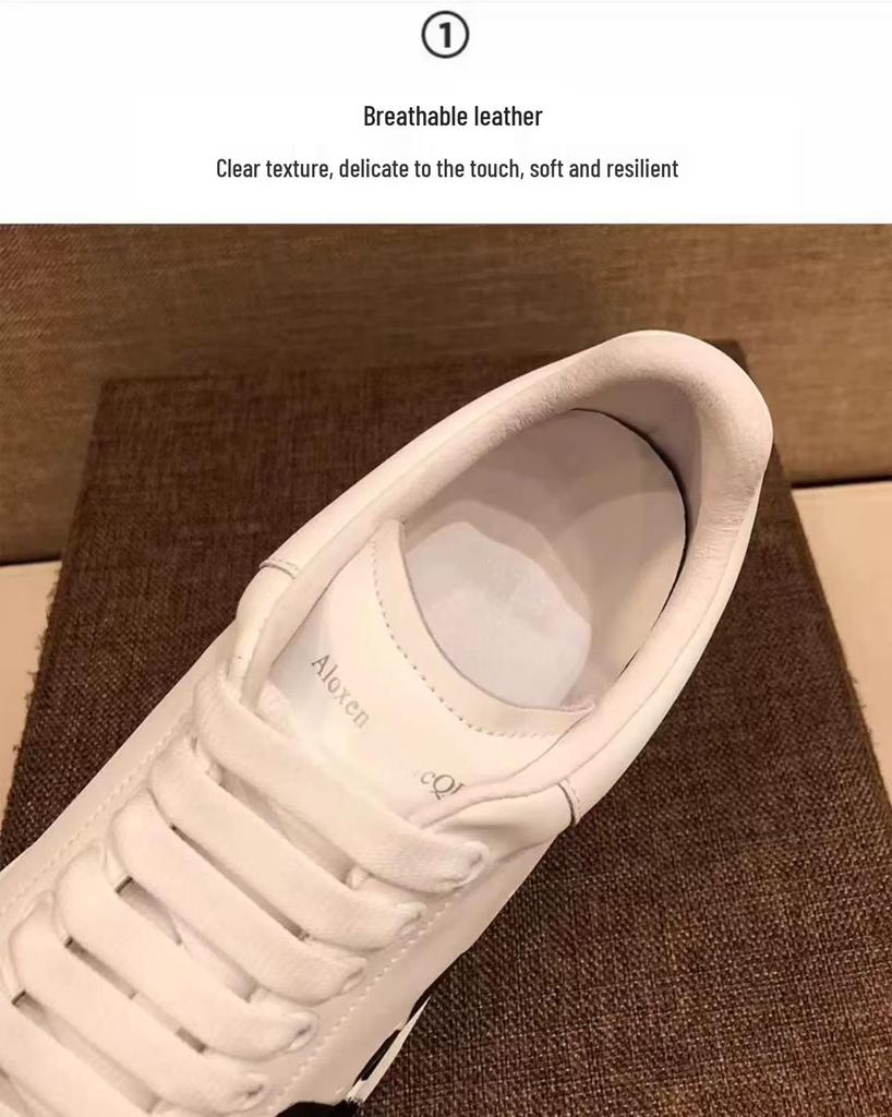 Pure Original McQueen Low-Top White Shoes: Unisex Graffiti Platform Sneakers