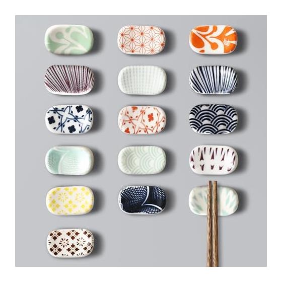 Chopstick Rests, Fava Bean Design, Ceramic Chopstick Holders, Japanese Style, Tableware, Cutlery Rests, Spoon Rests, Stylish, Simple Design (Set of