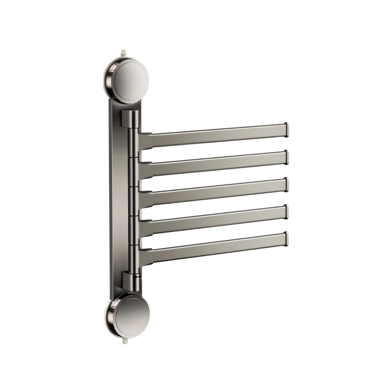 Suction Cup Rotating Wall  Mounted Foldable Multi  Rod Storage Rack Without Holes Drilled чёрный