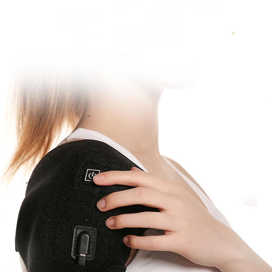 Electronic Shoulder Wrap Pad Brace Heated Support Hot Therapy Pain Relief Belt