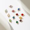 6mm Single Pendant Birthstone Jewelry - 12 Colors DIY Necklace & Earrings with K9 Glass