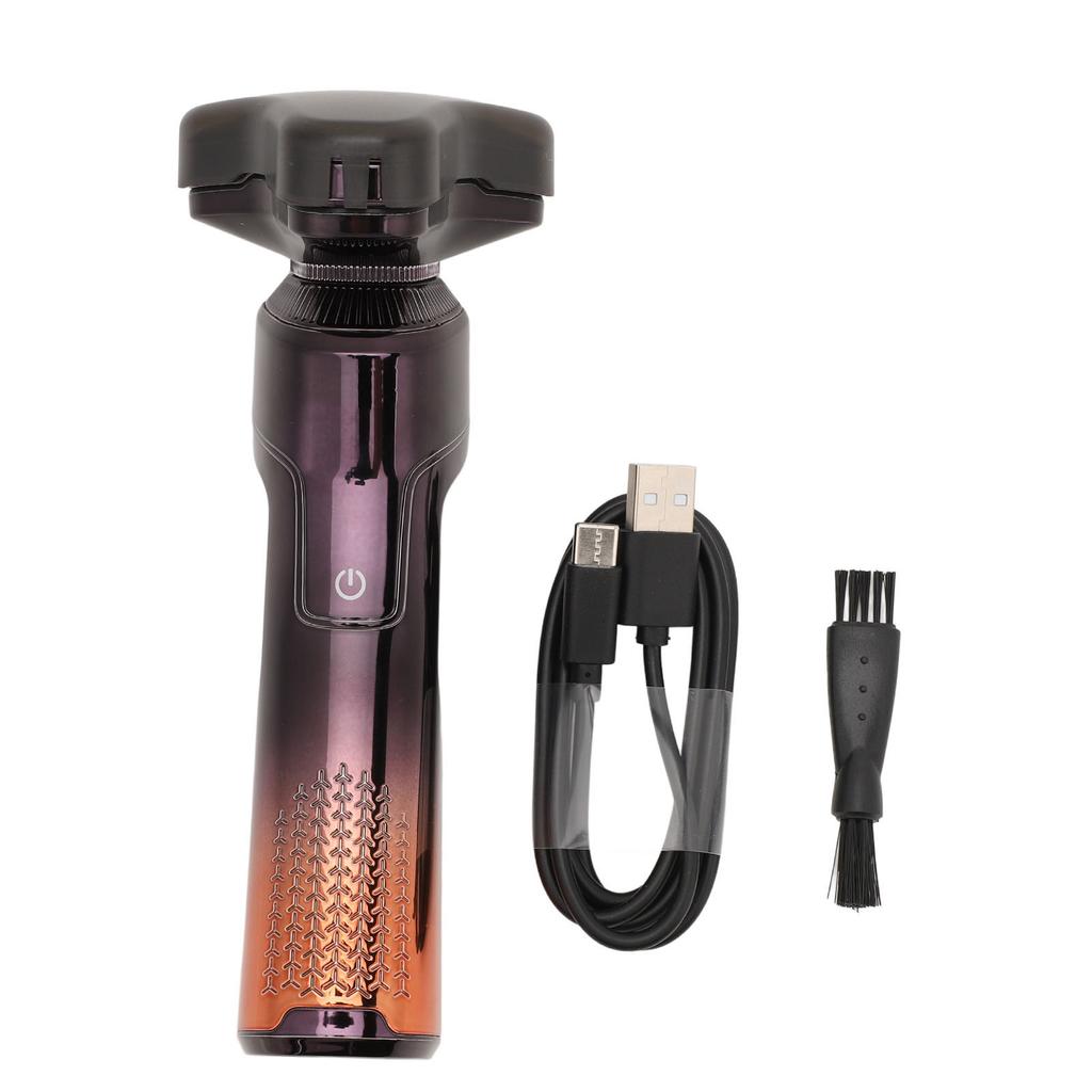 3 in 1 3D Electric Beard Trimmer Floating Double Ring Head Cordless Rechargeable Washable Wet Dry Mustaches Trimmer for