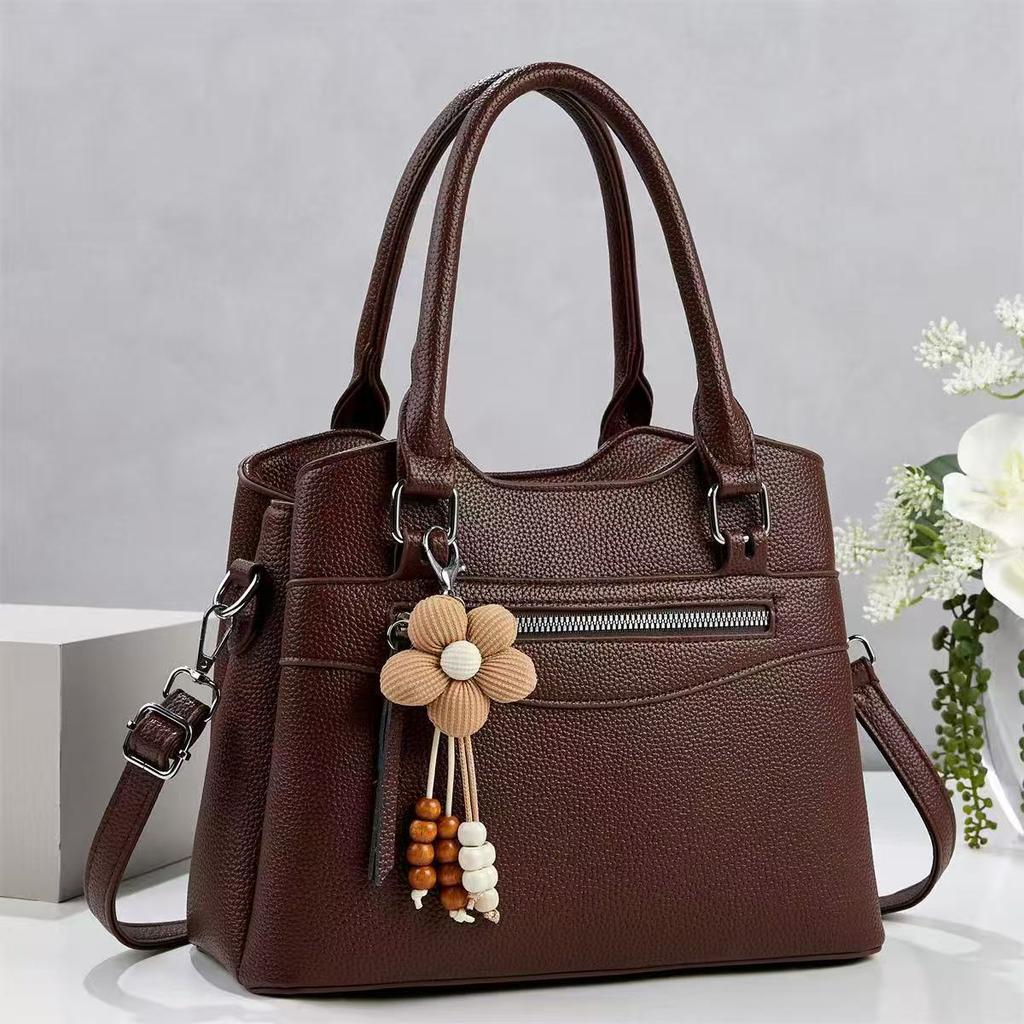 Bolsa de Mão com Alça Superior para Mulheres Bolsas Tote de Ombro Bolsas Casuais de Couro PU e Bolsas de Mão Bolsas de Ombro para Compras Femininas Bolsa Tote Mensageira Bolsa Transversal