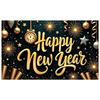 Event Banner Clock Decoration New Year Banner Festive Banner Metallic Color For Public Celebration Festive Gathering Home