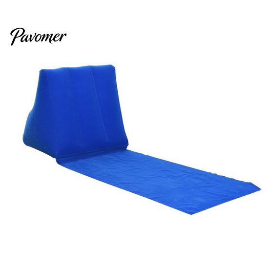 Foldable Camping Pillow Outdoor Triangular Cushion PVC Flocking Inflatable Portable Folding Summer Beach Lying Travel Equipment