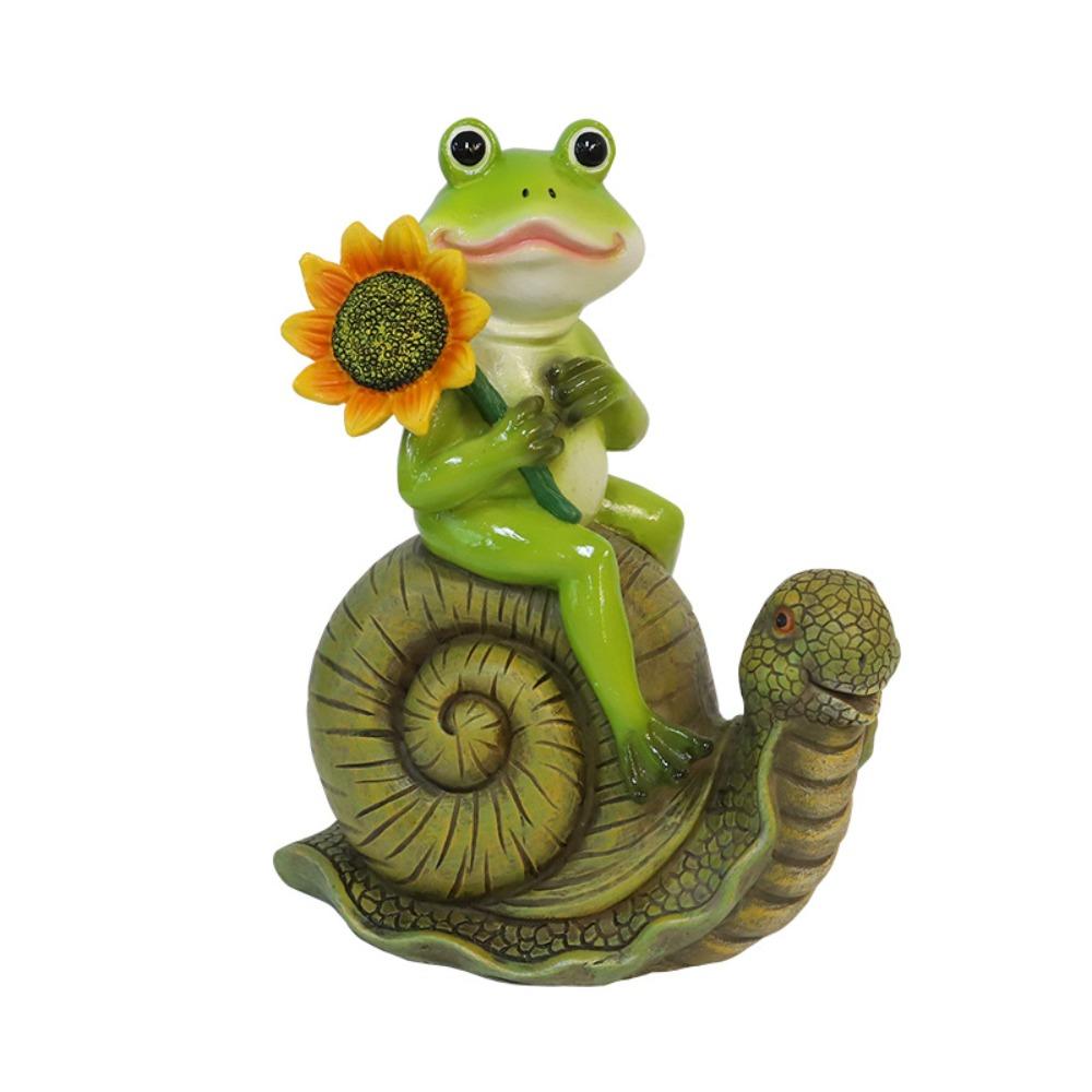 Resin Animal Sculpture Creative Miniatures Figurine Micro Landscape Frog Statue Lawn