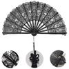 Black Fans Handheld Halloween Black Hand Fans Halloween Cosplay Costume Party Props For Women Girls Granddaughter Friends Family