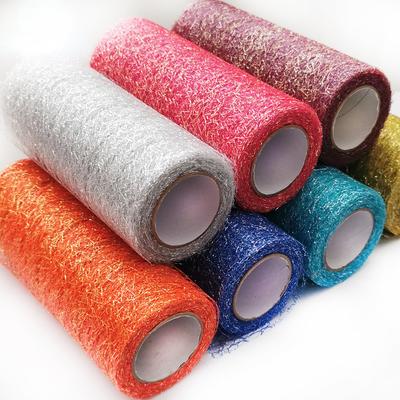 15cm 10Yards Tyllrulle Organzatyg Band Tutu-kjol Bröllopsbukett Stol Sash Bordslöpare Födelsedagsfestdekoration
