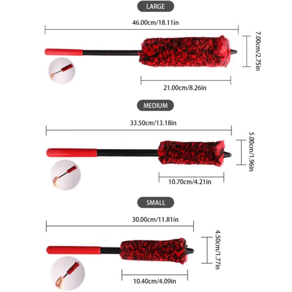 Plush Material Auto Wheel Woolies Brushes Long Handle Car Cleaning Tools  Car Wash