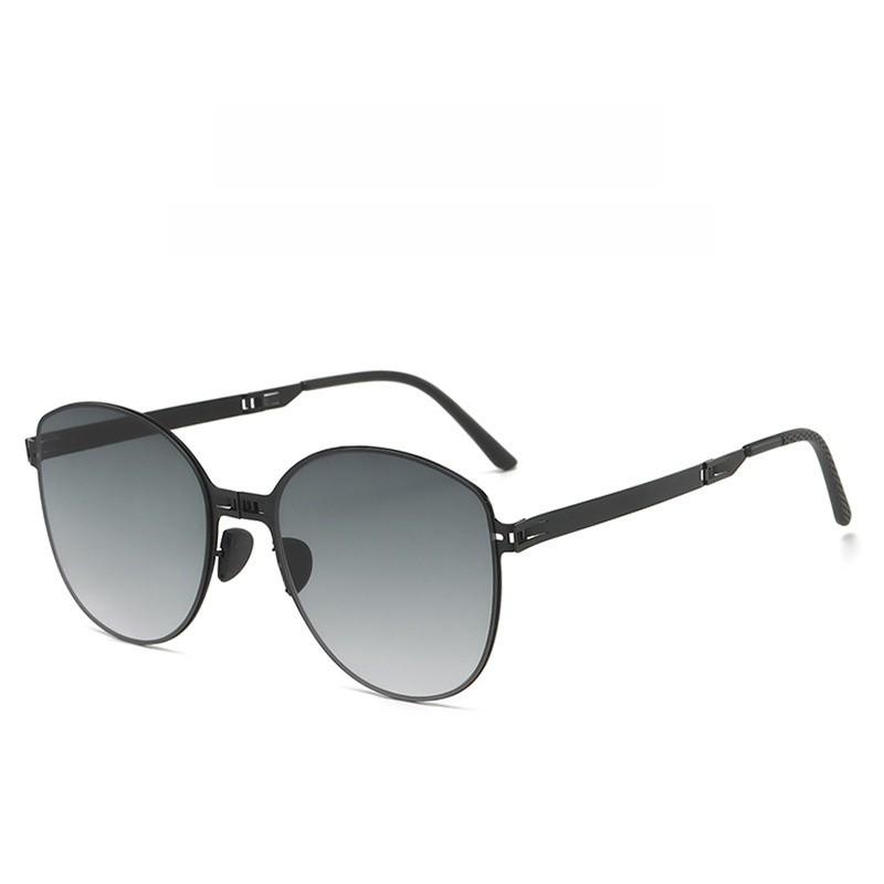 Fashion Oversized Foldable Sunglasses With Uv400 Protection For Travel And Outdoor Activities