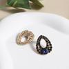 Crystal 1 Pair Elegant Women Vintage Style Fashion Blue Rhinestone Dangle Ear Stud Earrings Jewelry