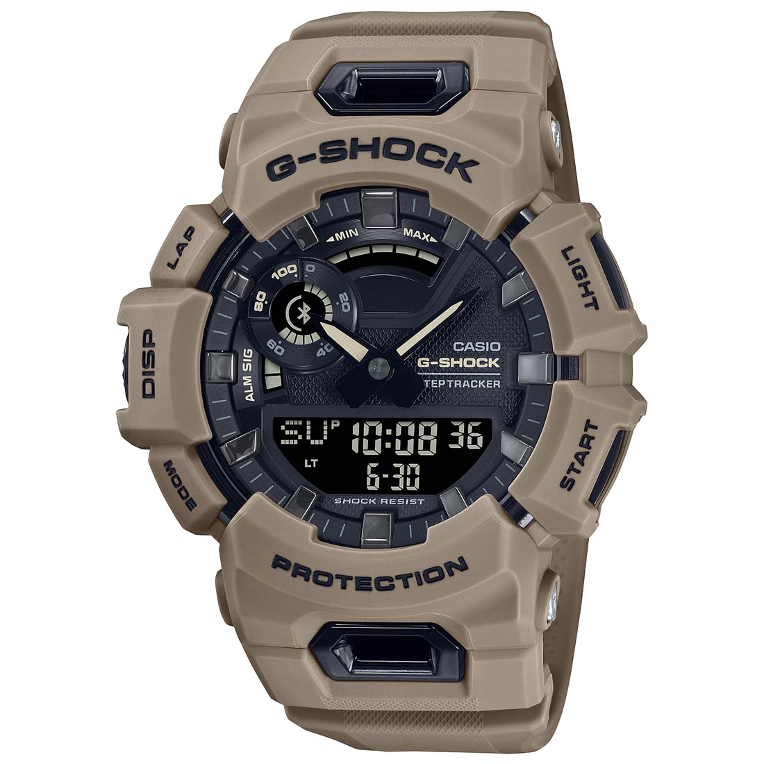 [G-SHOCK MOVE] Умные часы, совместимые с приложением, с уведомлениями о звонках со смартфона, Bluetooth и CASIO G-SQUAD GBA-900UU-5A Военный хаки