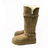 Thick-soled snow boots women's fur integrated high tube piled thickened cotton shoes 2025 winter new knight boots
