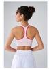 Women's Shockproof Colorblock Sports Bra with Front Zipper - High-Intensity Running & Anti-Sagging Yoga Vest