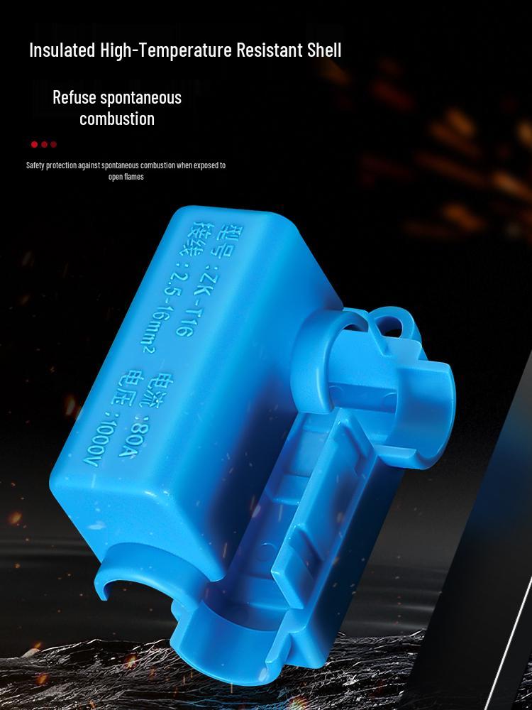 High Power T-Type Wire Splitter: Quick Connect Insert Terminal, Pure Copper Branch Splice Connector, 1-In 2-Out.