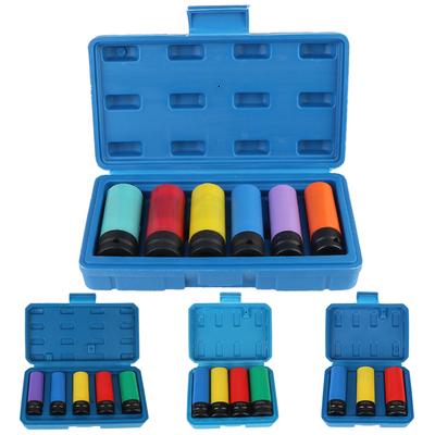 6-point 1/2 Inch Drive Lug Nut Socket Wheel Socket Set Impact Wrench Wheel Protector Impact Socket Set CR-MO Steel