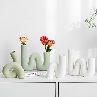 Small Fresh And Creative Flower Arrangements, Simple Ceramic Vases, High-End Ornaments, Simple Home Desktop Decorations