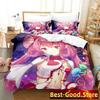 3D Print Anime Pink Girls Neneka Printed Bed Set Duvet Cover Pillowcase Bedding Set Linen Sheet Quilt Cover Full Queen King Size