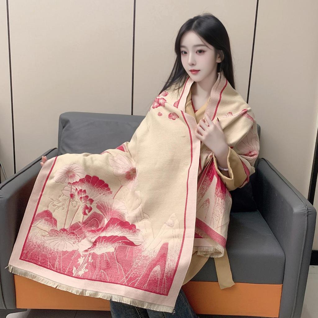 2025 Best-Selling Women's Winter Scarf: High-End Imitation Cashmere Knit Shawl, Warm Stylish Neck Warmer