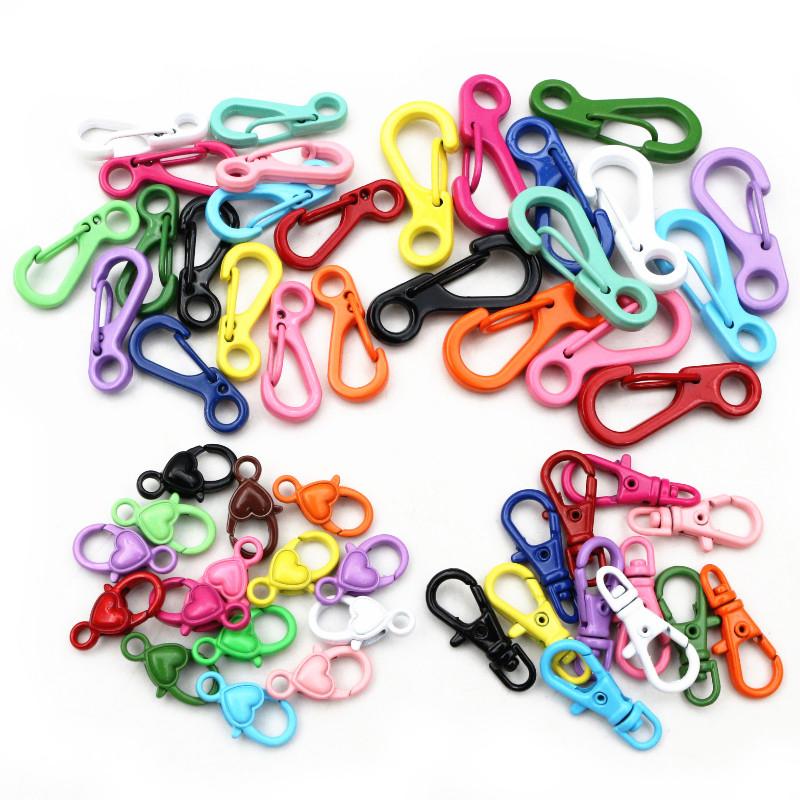 20pcs Random Colors Mix Lobster Clasp Hooks DIY Jewelry Making Accessories for Necklace Bracelet Chain Findings