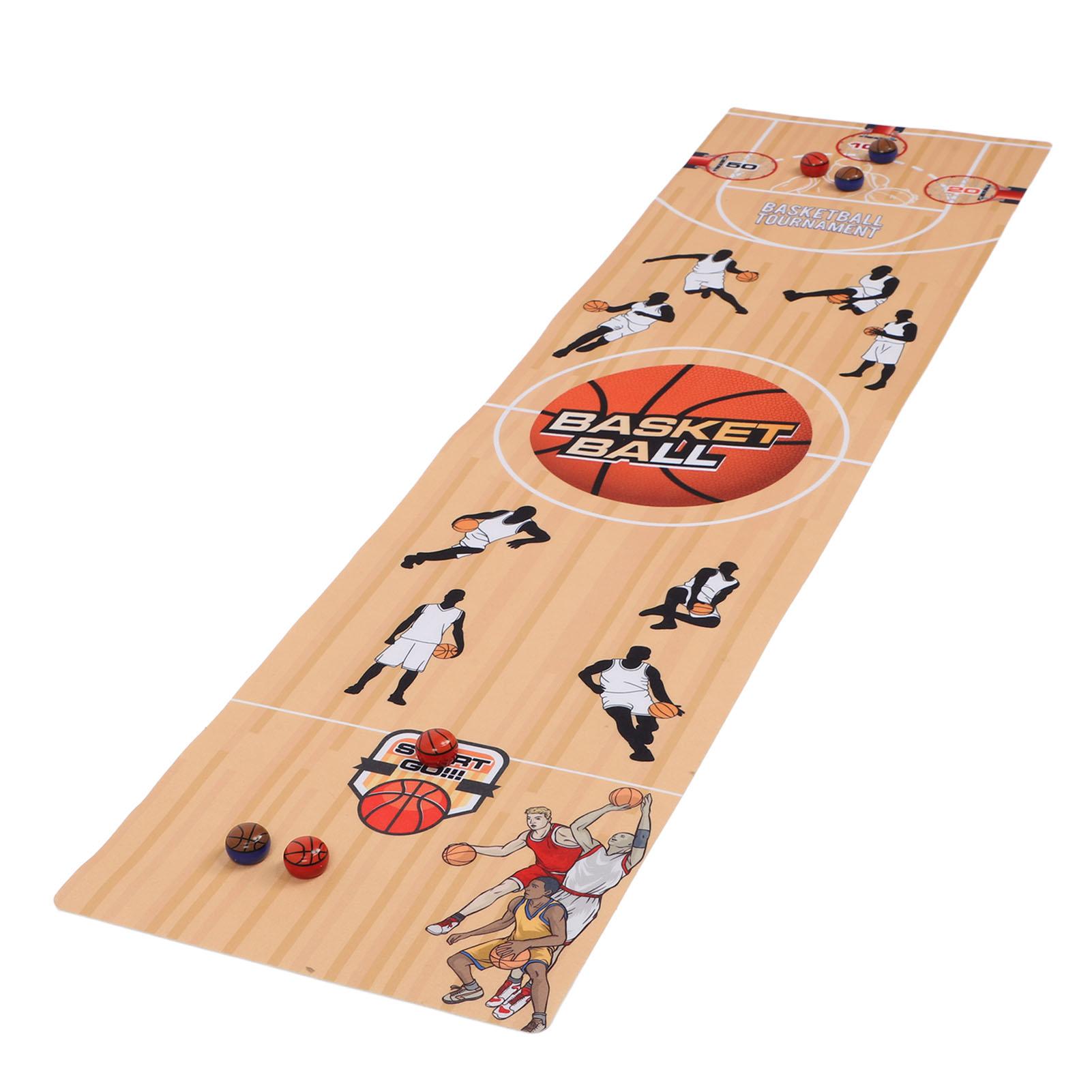 

Table Curling Balls Game Educational Interactive Funny Basketball Version with 6 Balls Desk Curling Board Game for