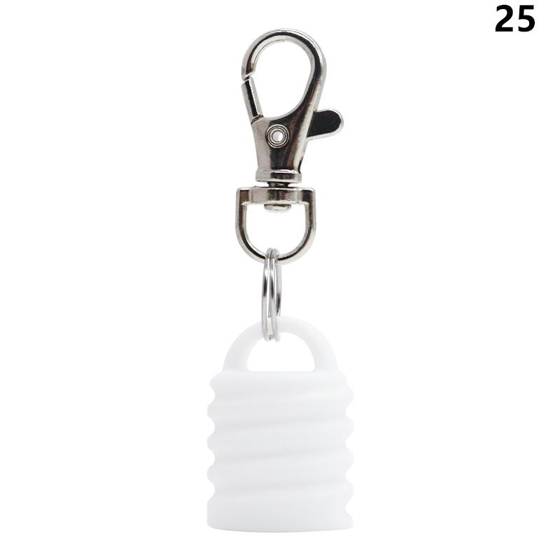 High Quality Practical Silicone Keychain Cap Portable Durable Holder Keychain Compatible For Lip Balm Lipstick Storage Cap